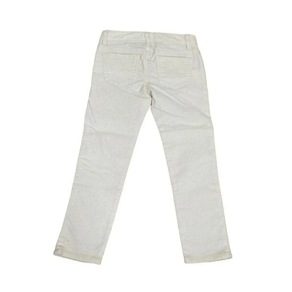 NEW Gap White Shimmer Corduroy Pants